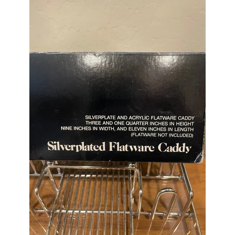 Towle Leonard Silver Plated Flatware Caddy Organizer